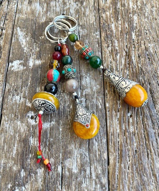 TIBETAN HANDMADE BEAD KEY HOLDER Mandala Traders Pty Ltd