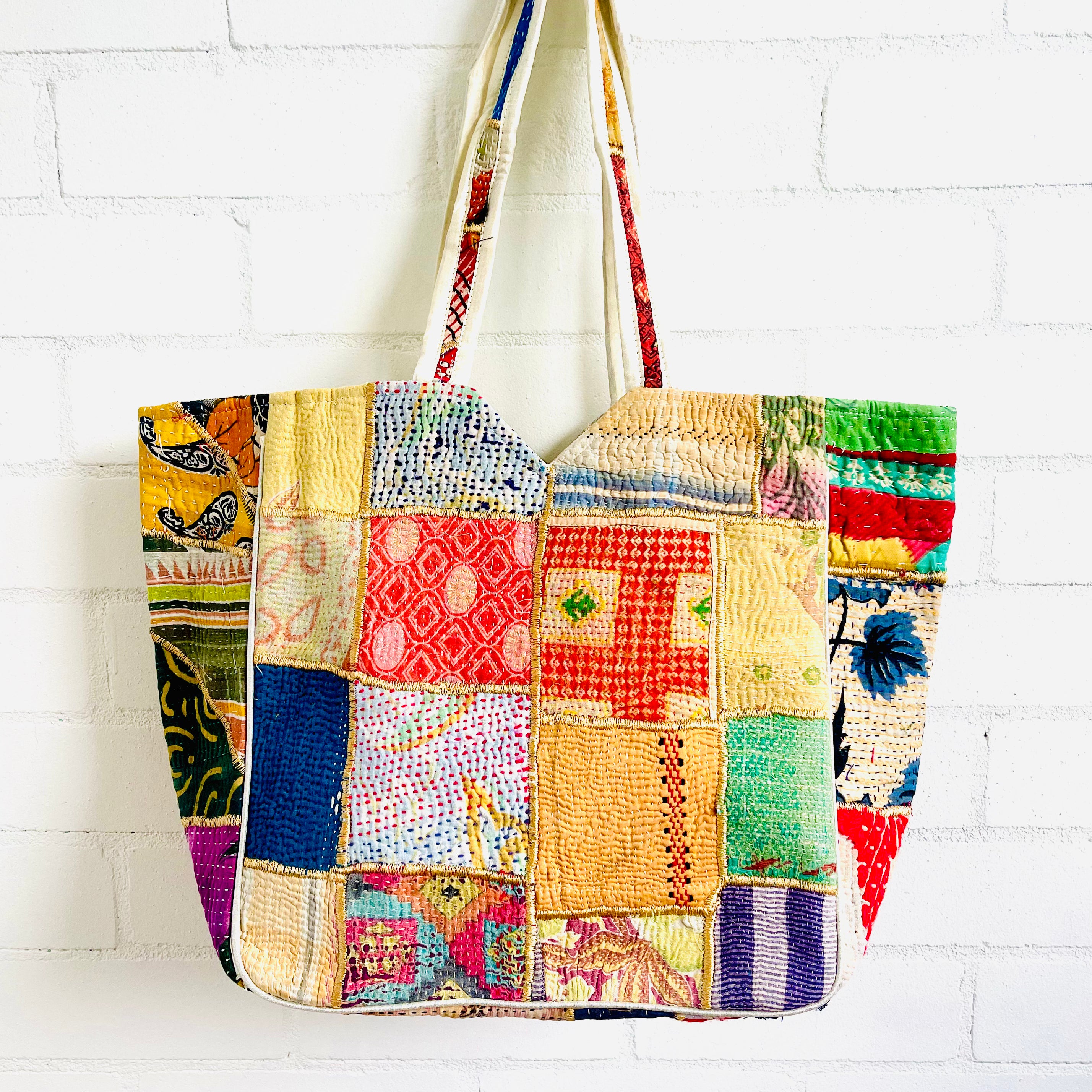 Kantha Shoulder Bag_101 — One-of-a-Kind Vintage Textile Bag
