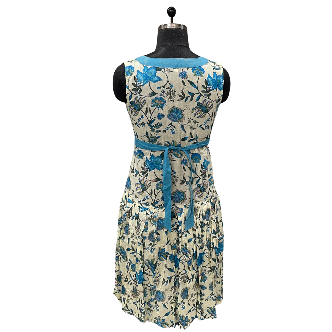 Golden Autumn Blossom Empire Dress