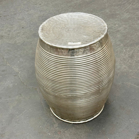 ON DISPLAY ITEM- SILVER HAND CARVED STOOL-30x38cm