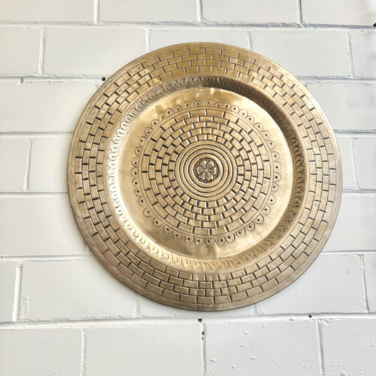 SILVER PLATED BRASS WALL PLATE 58CM